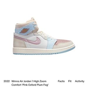 Air Jordan 1 Zoom Air Comfort in Pink Oxford/Sail/Summit White/Plum Fog